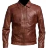 Cafe Racer Brown Leather Jacket