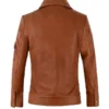 Men’s Genuine Leather Classic Biker Jacket Back