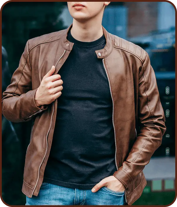 Men Brown Leather Jacket