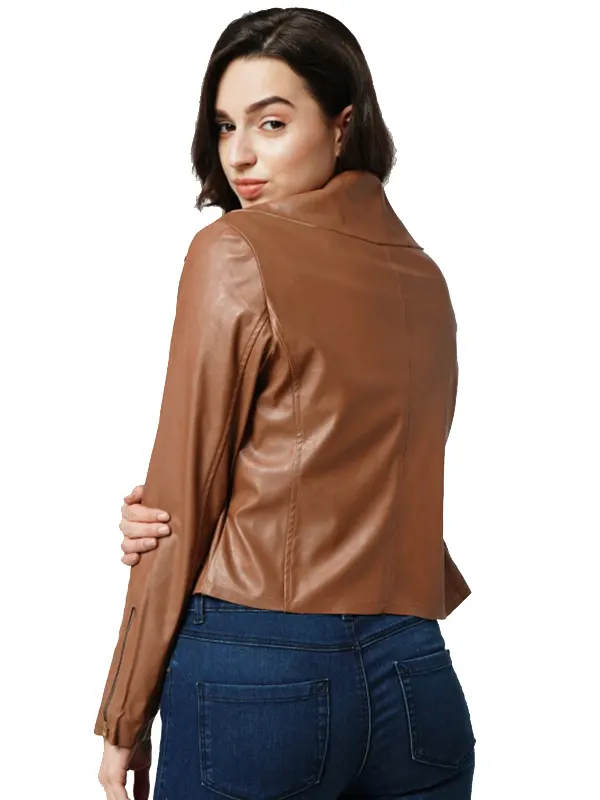 Women Brown Leather Jacket