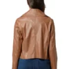 Womens Brown Genuine Jacket