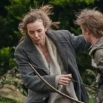 28 Years Later Jodie Comer Grey Coat