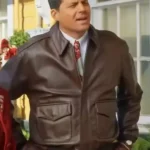A Biltmore Christmas Kristoffer Polaha Brown Leather Jacket