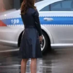 A Team Jessica Biel Blue Coat back