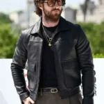 Aaron Taylor Johnson 28 Years Later Black Leather Jacket