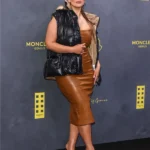 Ashley Graham Black Puffer Vest