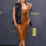 Ashley Graham Black Puffer Vest front