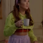 Ashley Park Emily In Paris S03 Cropped Green Hoodie