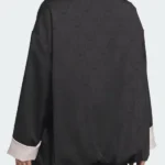 Black Satin Adidas Chinese Jacket Back