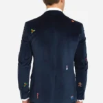 Christmas X-Mas Icons Navy back