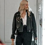 Emily In Paris Camille Biker Leather Jacket