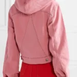 Emily In Paris Emily Cooper Pink Hooded Jacket Back