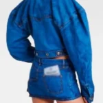 Emily In Paris S4 Lily Collins Cropped Denim Jacket back