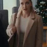 Emily Tennant Christmas Above the Clouds Beige Wool Coat front