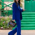 Emily in Paris Lily Collins Blue Suit