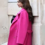 Emily in Paris Lily Collins Pink Coat