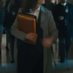 Emma Mackey Ella McCay 2025 Grey Trench Coat