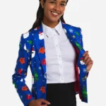 Festivity Blue Women Blazer front