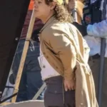Gaten Matarazzo Stranger Things S05 Brown Coat back