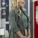 Jenna Elfman Shifting Gears 2025 Green Coat front