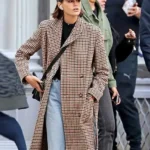 Kaia Gerber Vintage Long Belt Coat