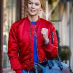 Karlie Kloss Bomber Red Jacket