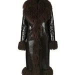 Kylie Jenner Brown Shearling Coat