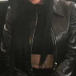 Kylie Jenner Street Style Black Leather Jacket