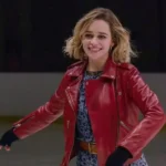Last Christmas Emilia Clarke Red Leather Jacket
