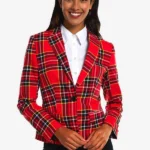 Lumberjackie women red blazer thumb