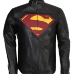 Man of Steel Superman Black Leather Jacket