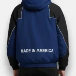Marty Supreme Blue Hooded Jacket back