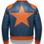 Marty Supreme Orange and Blue Jacket Back