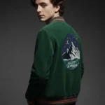 Marty Supreme Timothee Bomber Green Jacket Back