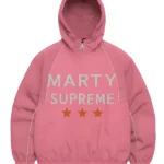 Marty Supreme Timothee Chalamet Pink Hoodie