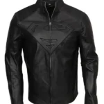 Mens Superman Black Leather Jacket