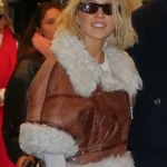 NYC Sydney Sweeney Leather Shearling Jacket
