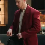 Nick Jonas A Very Jonas Christmas Movie Red Blazer front
