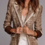 Old-Money Textured Tweed Blazer
