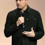 One Battle After Another Leonardo DiCaprio Black Suede Jacket