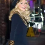 Sabrina Carpenter Fur Leopard Trimmed Blazer