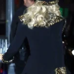 Sabrina Carpenter Leopard Fur Trimmed Blazer Back