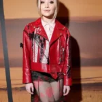 Sabrina Carpenter NYC Fashion Week Leather Jacket