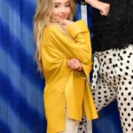 Sabrina Carpenter Tall Girl Leather Yellow Jacket