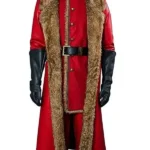 Santa Claus Red Shearling Coat front
