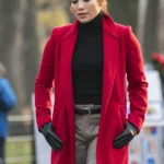 Second Act Jennifer Lopez Red Coat front