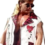 Shawn Michaels White Leather Vest