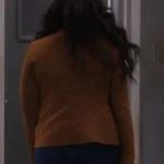 Shifting Gears 2025 Kat Dennings Suede Leather Jacket back