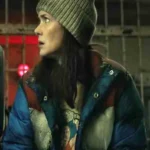 Stranger Things S04 Joyce Byers Tricolor Puffer Jacket