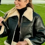 Super Bowl Erin Andrews Shearling Jacket
